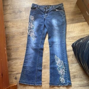 Blue flare jeans